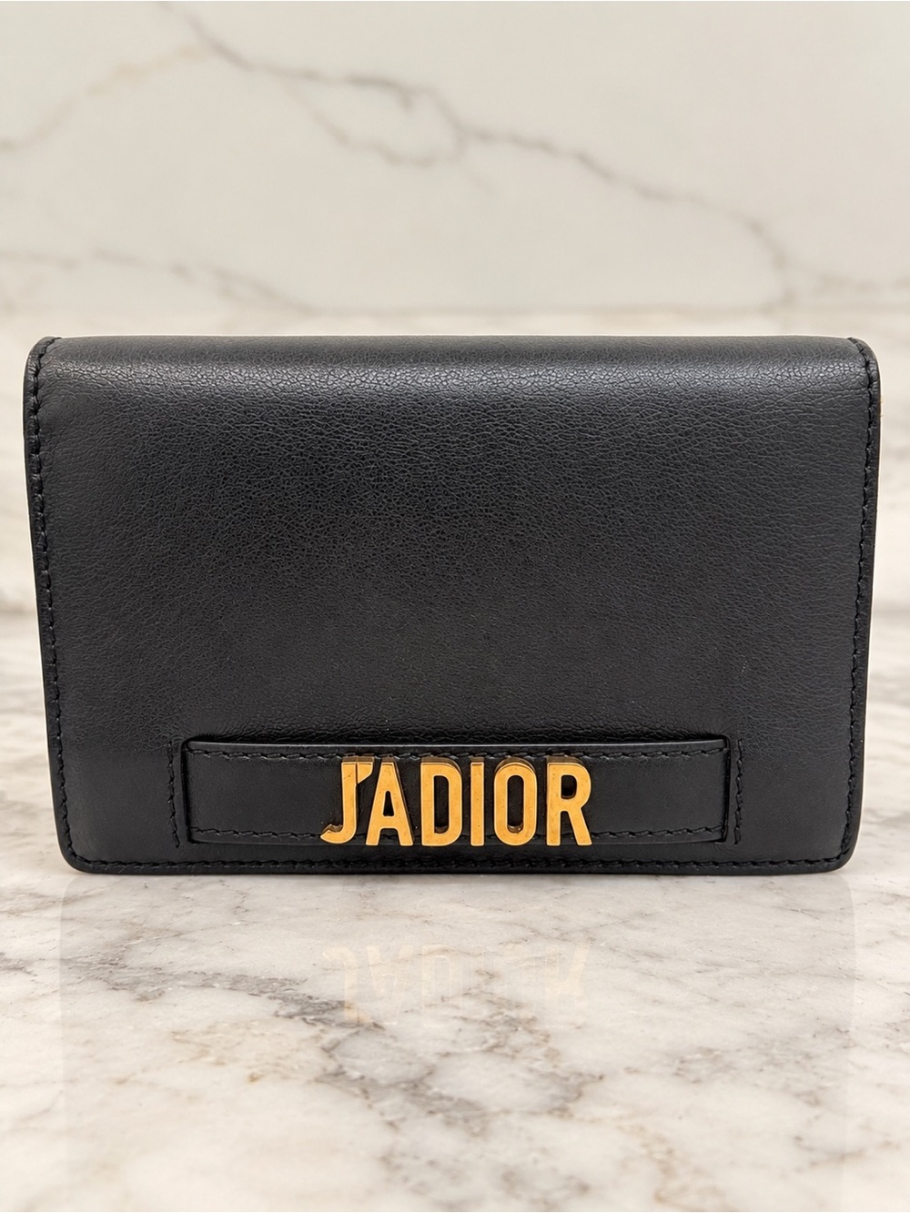 Christian Dior J’Adior Black Leather Wallet on Chain WOC Crossbody EUC ✨ w/ COA✨